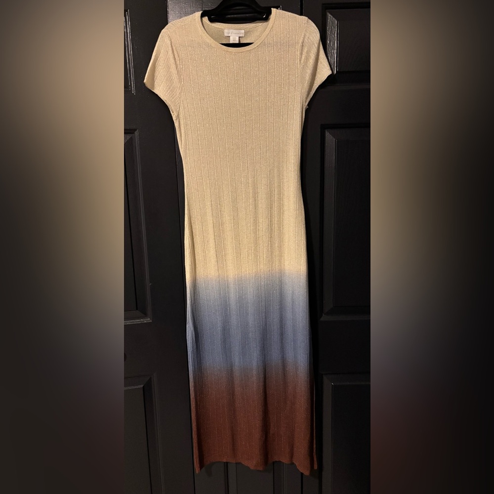 House of Harlow 1960 Cream and Blue Ombre Maxi Dress
